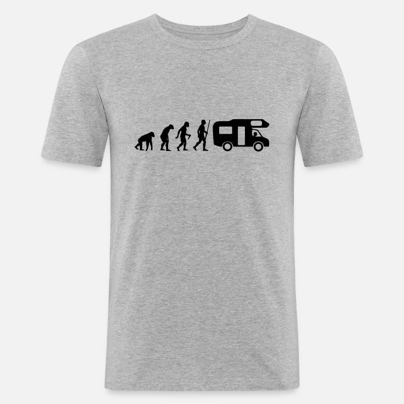 Camper Evolution - Männer Slim Fit T-Shirt - Grau meliert