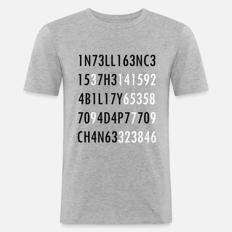 Intelligence-Citation from Science Intelligence Nerd - Men's Slim Fit T-Shirt - heather grey