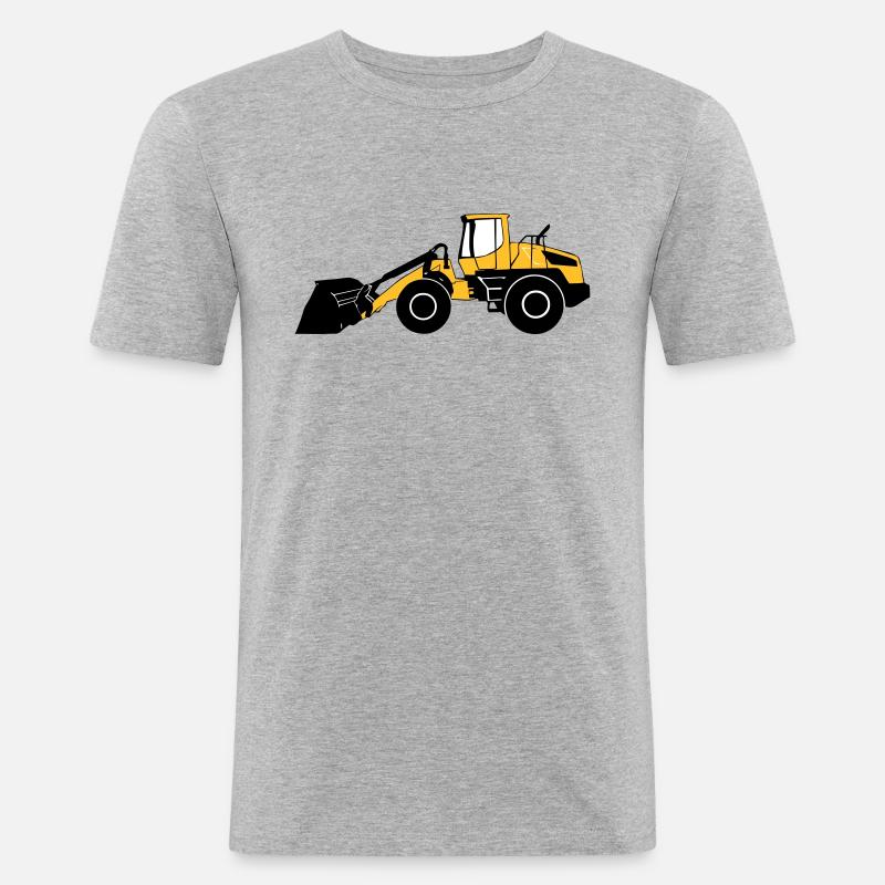 Radlader - Männer Slim Fit T-Shirt - Grau meliert