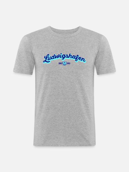 LUDWIGSHAFEN - Männer Slim Fit T-Shirt - Grau meliert