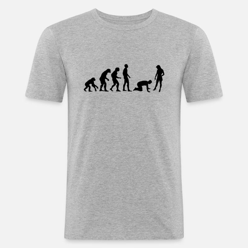 Evolution man - Men's Slim Fit T-Shirt - heather grey