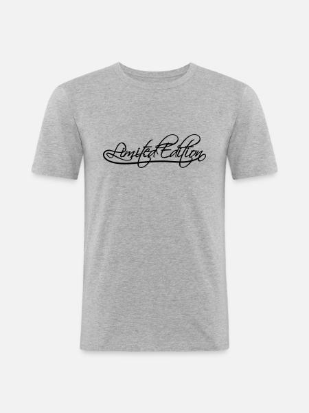 Limited Edition Style Design - Men's Slim Fit T-Shirt - heather grey