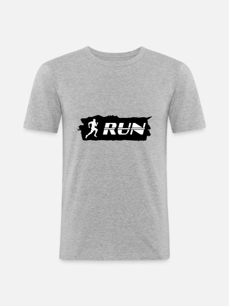 Running, Runners - Run - Men's Slim Fit T-Shirt - heather grey