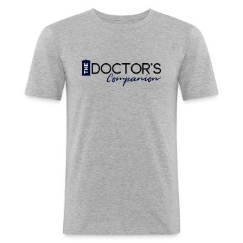 Companion of the doctor - Men's Slim Fit T-Shirt - heather grey - Front - Nik (191cm)