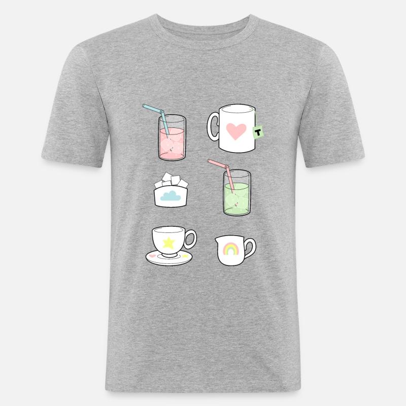 Fika Gear - Männer Slim Fit T-Shirt - Grau meliert