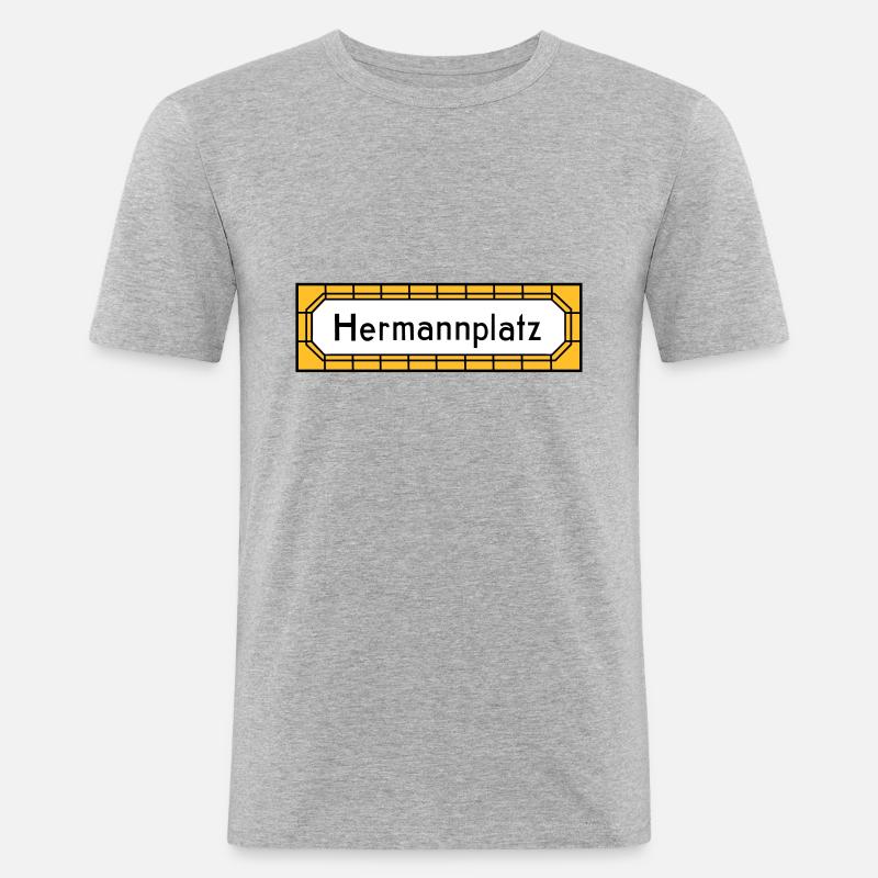 Hermannplatz NEUKÖLLN - Männer Slim Fit T-Shirt - undefined