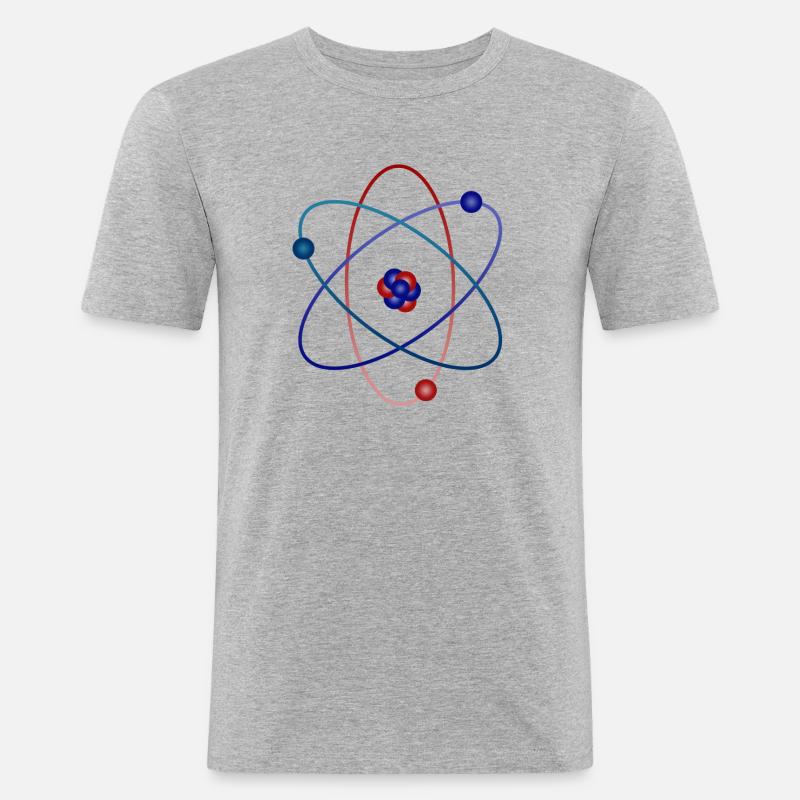 atom - Men's Slim Fit T-Shirt - heather grey