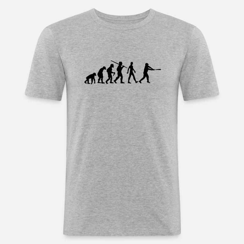 Baseball Evolution Batter Evolution - Men's Slim Fit T-Shirt - heather grey
