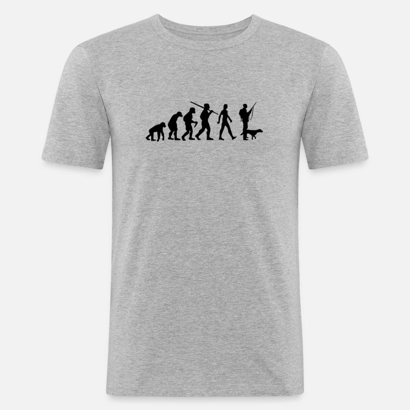 Jaeger Evolution Hunter - Men's Slim Fit T-Shirt - heather grey