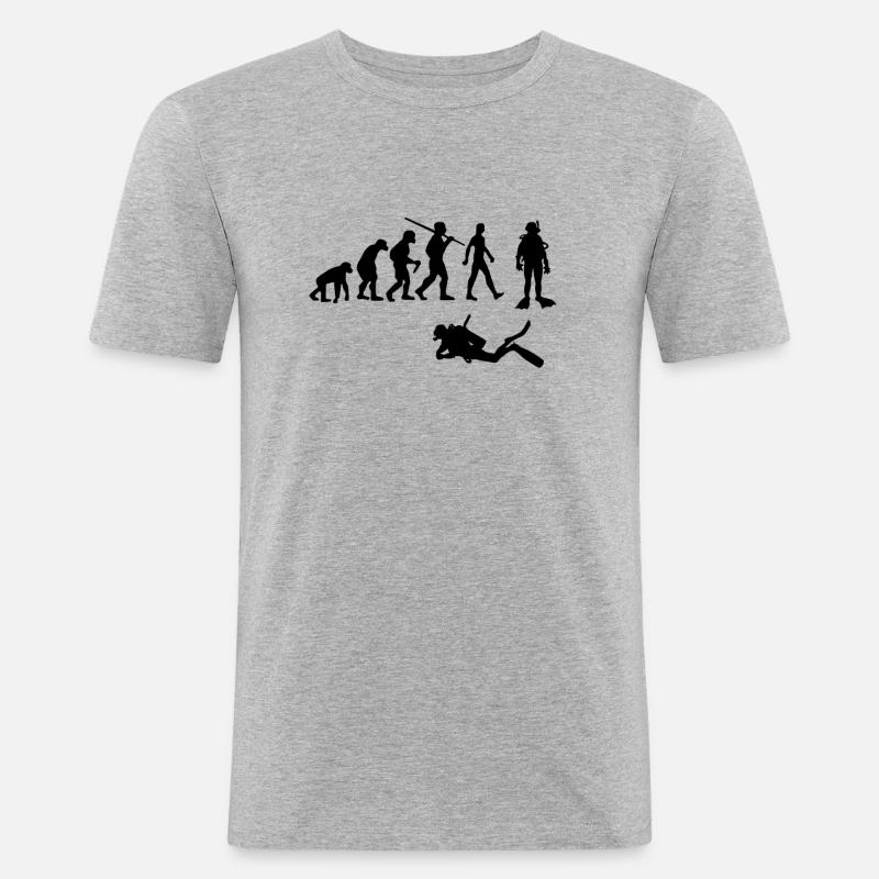 Diver Evolution Diver - Men's Slim Fit T-Shirt - heather grey