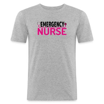 Emergency Nurse - Men's Slim Fit T-Shirt - heather grey - Front - Nik (191cm)