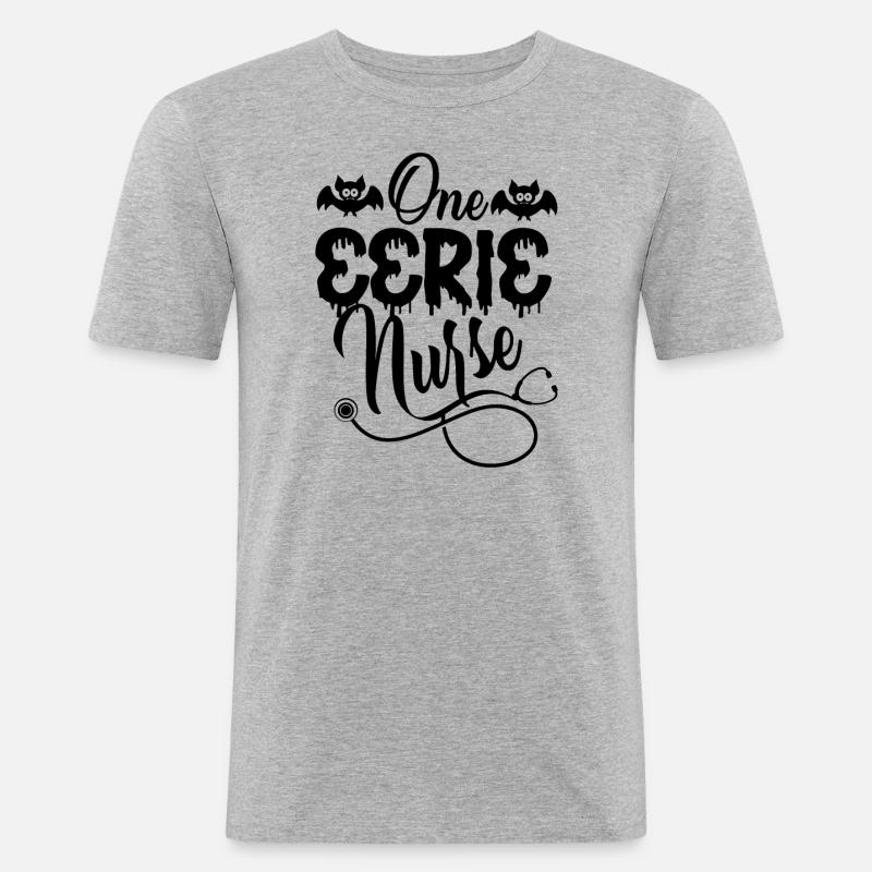 Eine unheimliche Krankenschwester - Männer Slim Fit T-Shirt - Grau meliert