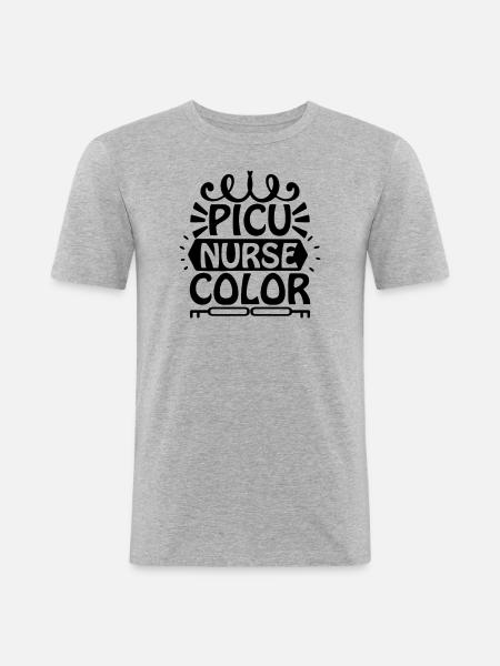 Infirmière Picu - T-shirt près du corps Homme - gris chiné