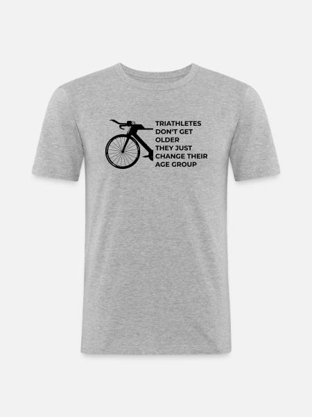 Triathletes do not get older - Men's Slim Fit T-Shirt - heather grey