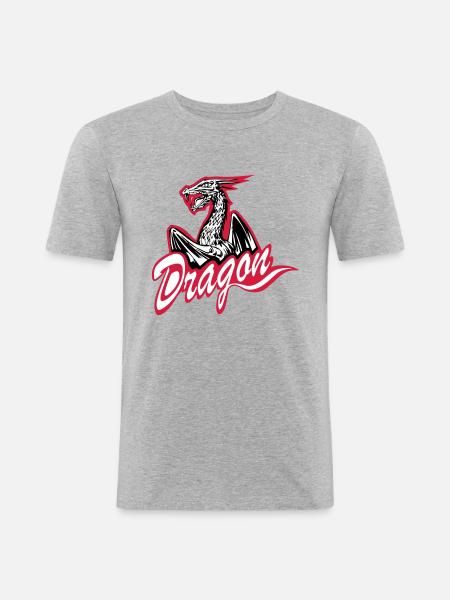 dragon - Men's Slim Fit T-Shirt - heather grey