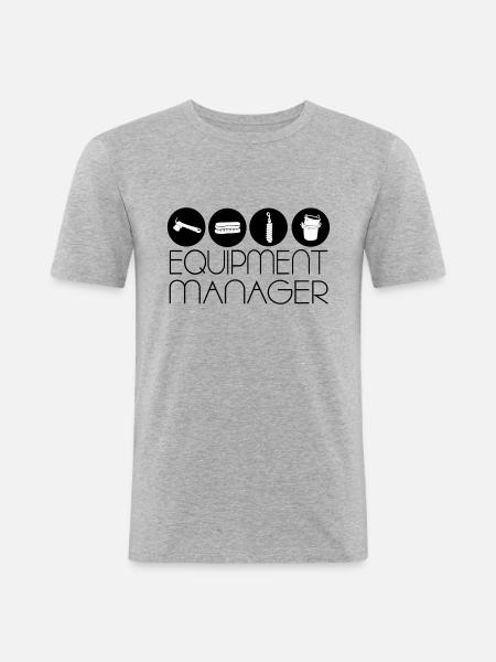 Equipment manager icons - Männer Slim Fit T-Shirt - Grau meliert