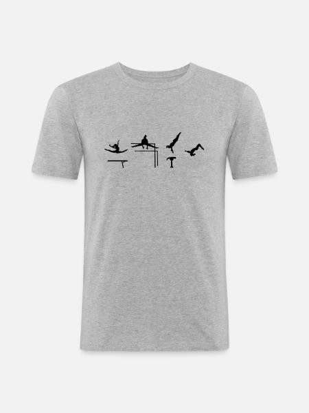 Gymnastics, Gymnast - Men's Slim Fit T-Shirt - heather grey