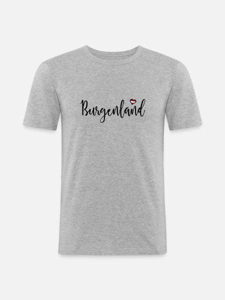 Burgenland Austria - Männer Slim Fit T-Shirt - Grau meliert