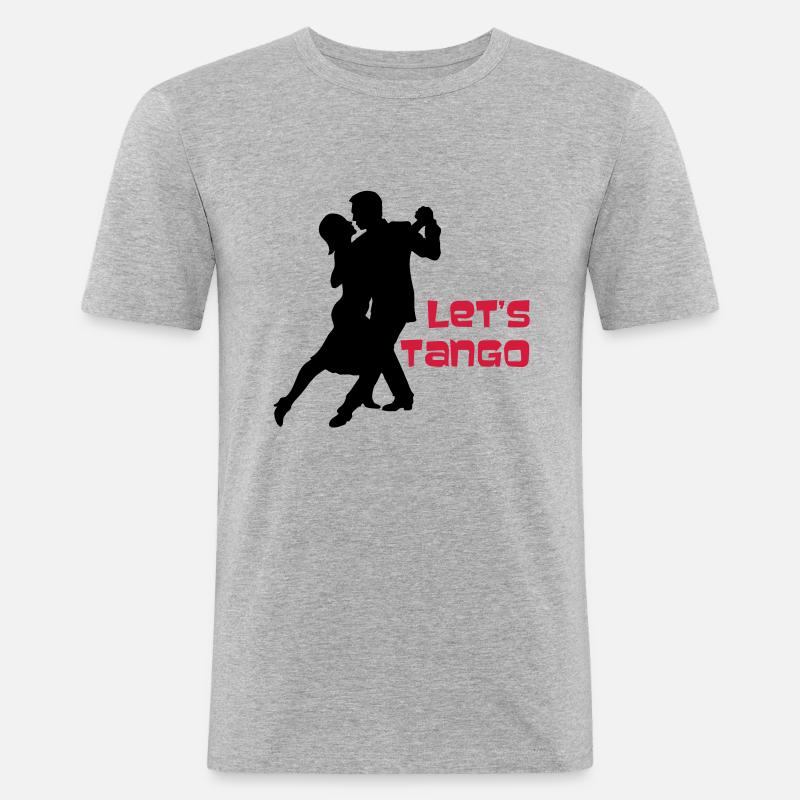 Lets Tango 1 - Men's Slim Fit T-Shirt - heather grey