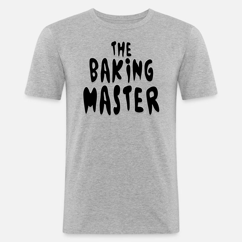 Printflow Baking Master - Männer Slim Fit T-Shirt - Grau meliert