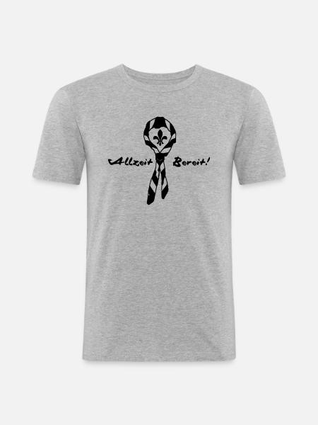 Pfadfinder Halsband - Männer Slim Fit T-Shirt - Grau meliert