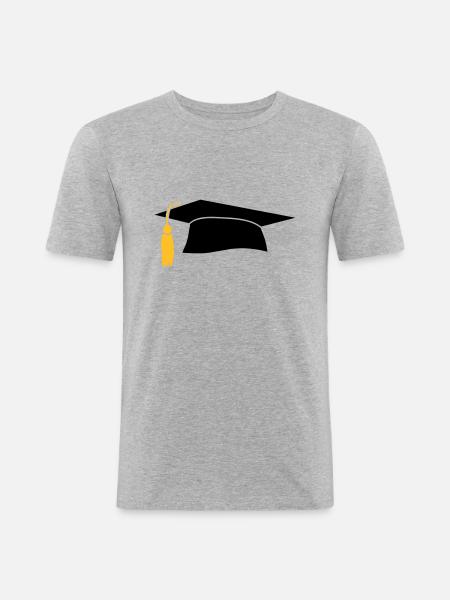 Graduation Cap - Men's Slim Fit T-Shirt - heather grey