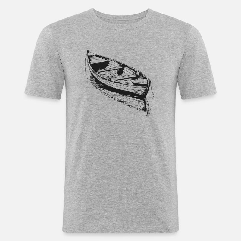 Boot - Männer Slim Fit T-Shirt - Grau meliert