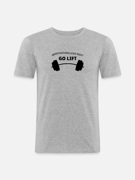 Go exercise - Men's Slim Fit T-Shirt - heather grey