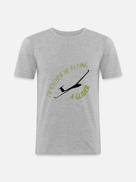Planeurs - T-shirt près du corps Homme - gris chiné