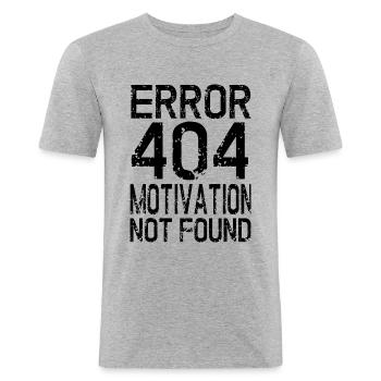 keine Motivation müde faul chillen schlafen lustig - Männer Slim Fit T-Shirt - Grau meliert - Vorne - Nik (191cm)
