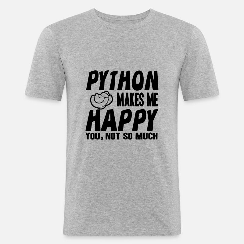 Python - T-shirt près du corps Homme - gris chiné