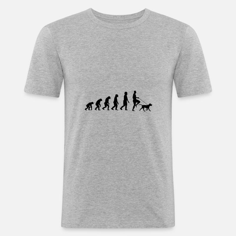 Labrador Evolution - Men's Slim Fit T-Shirt - heather grey