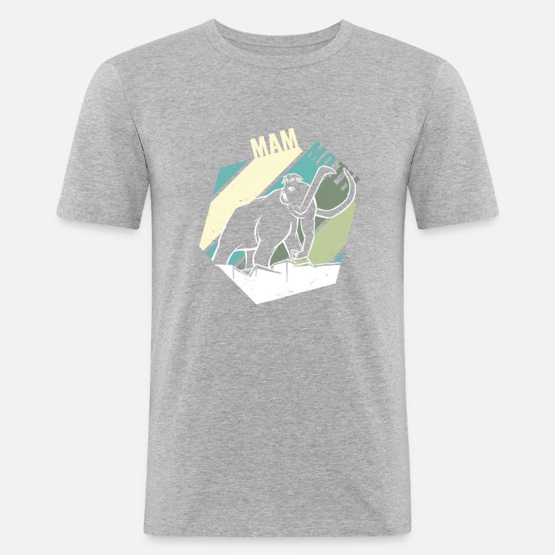 mammoth Mammut - Männer Slim Fit T-Shirt - Grau meliert