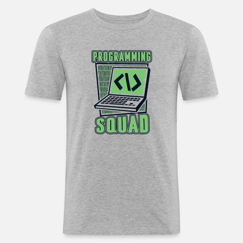 Programming Squad Softwareentwickler Developer - Männer Slim Fit T-Shirt - Grau meliert