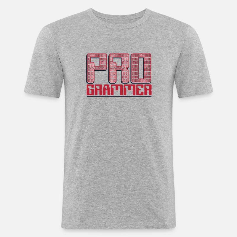 Programmer Developer Softwareentwickler Coder - Männer Slim Fit T-Shirt - Grau meliert