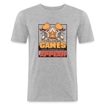 Until Pinholes Still Appear Car Spray Automotive - Men's Slim Fit T-Shirt - heather grey - Front - Nik (191cm)