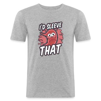 Je mettrais ce gastro-entérologue bariatrique - T-shirt près du corps Homme - gris chiné - Devant - Nik (191cm)