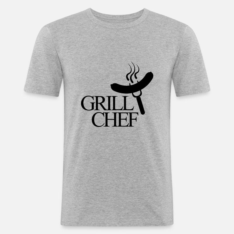 grillchef - Männer Slim Fit T-Shirt - undefined