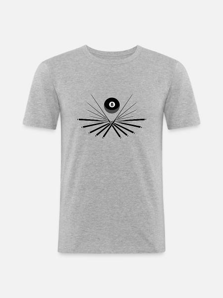 Billard Emblem 2 - Men's Slim Fit T-Shirt - heather grey
