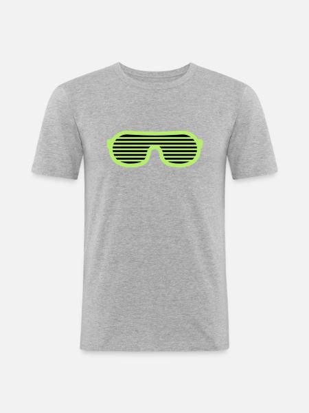 Party Glasses - Men's Slim Fit T-Shirt - heather grey