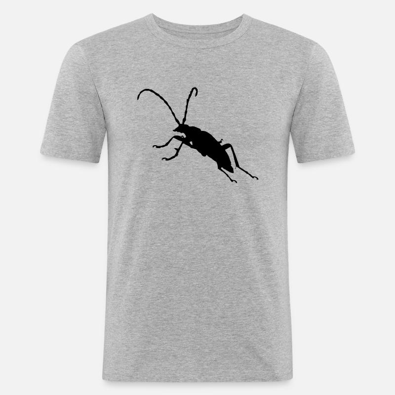 Käfer Bug - Männer Slim Fit T-Shirt - Grau meliert