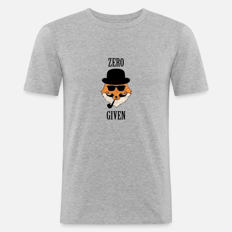 ZERO FOX GIVEN - Männer Slim Fit T-Shirt - Grau meliert