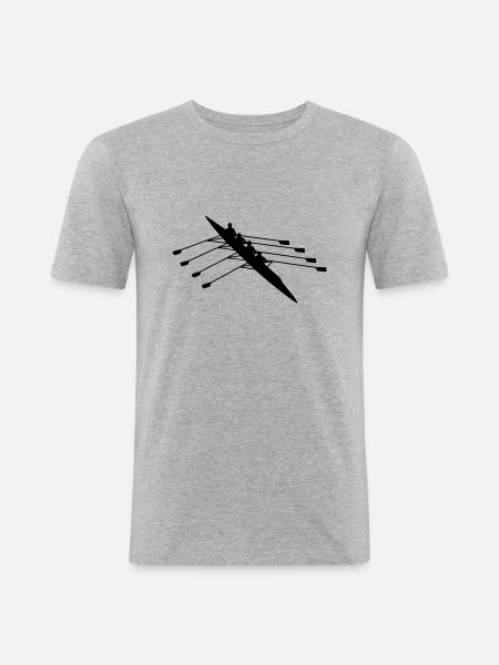 rowing - Men's Slim Fit T-Shirt - heather grey