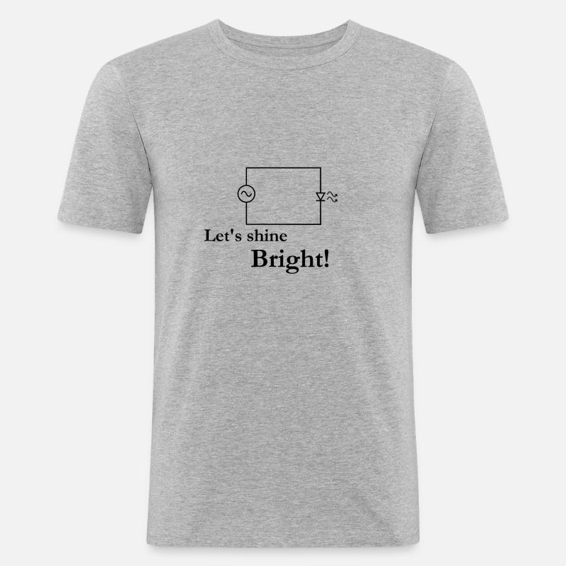 Shine bright schematic electronics - Men's Slim Fit T-Shirt - heather grey