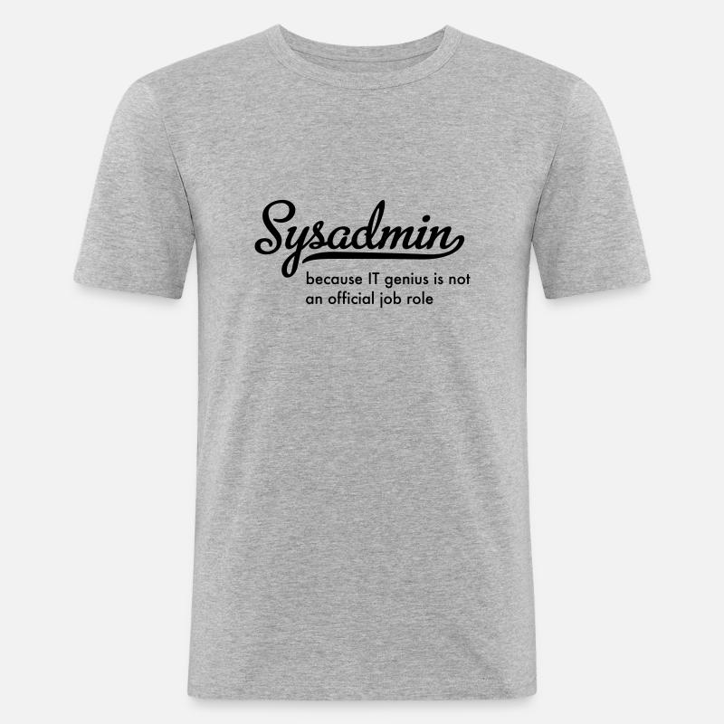 Sysadmin - Männer Slim Fit T-Shirt - Grau meliert