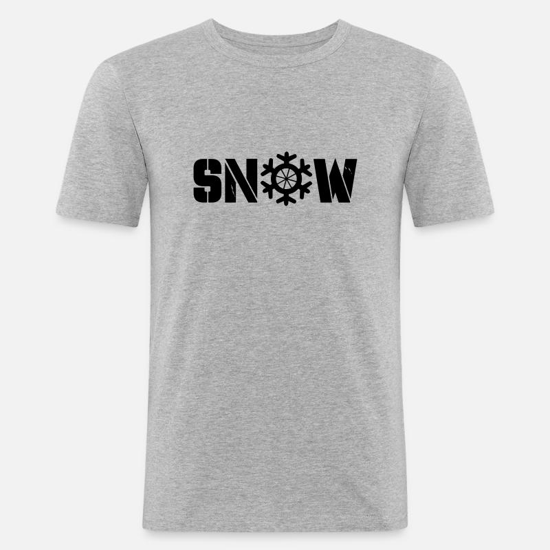 Neve - Maglietta aderente da uomo - grigio melange