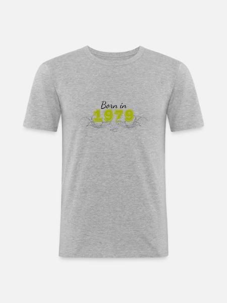 Born in 1979 - Men's Slim Fit T-Shirt - heather grey