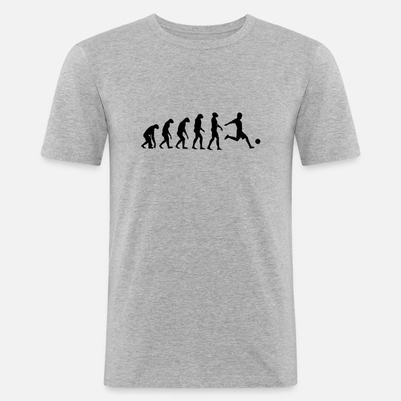 Evolution Fußball - Männer Slim Fit T-Shirt - Grau meliert