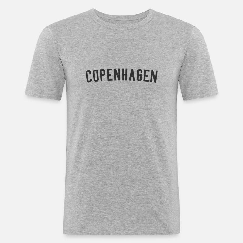Design di Copenaghen - Maglietta aderente da uomo - grigio melange