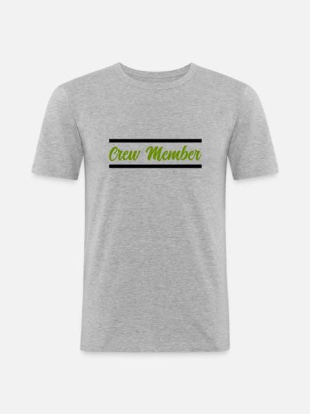 crew member - Men's Slim Fit T-Shirt - heather grey